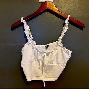 SHEIN Ruffled Crop Top. Size Medium.